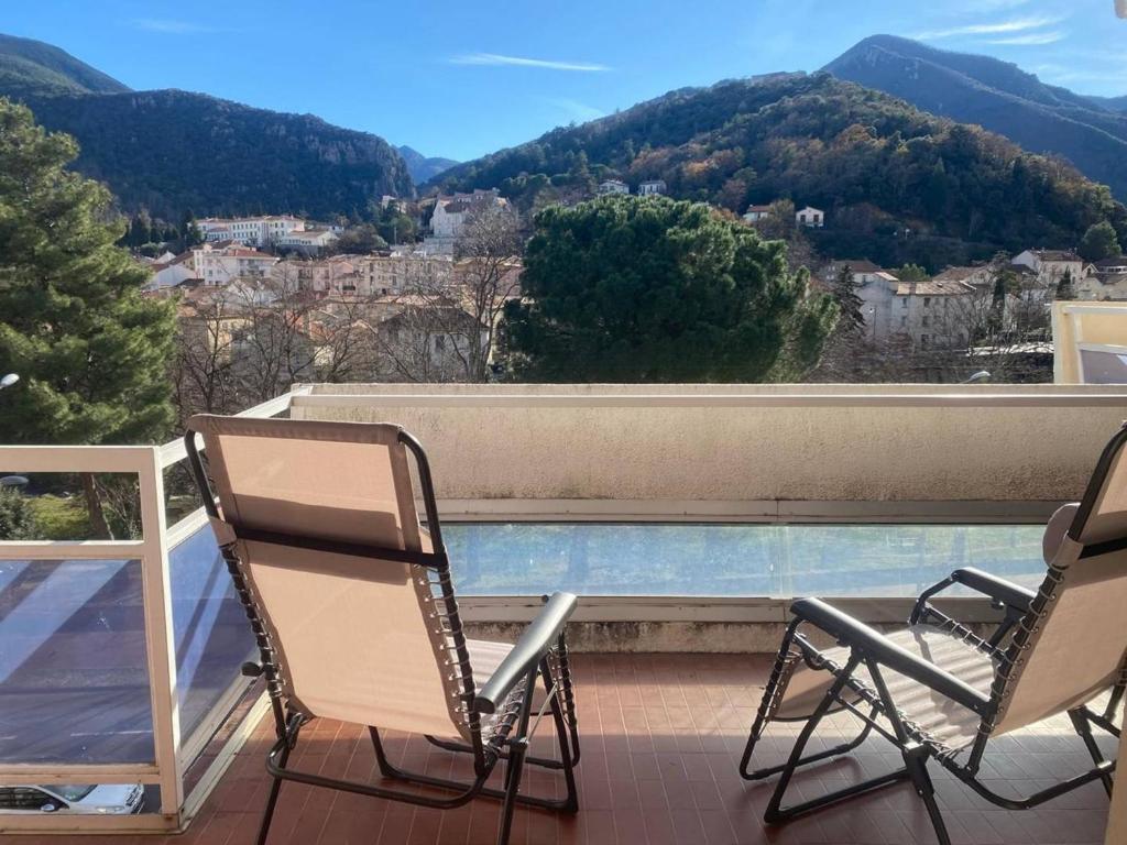 F2 avec parking, terrasse & wifi à Amélie-les-Bains, animaux acceptés - 4