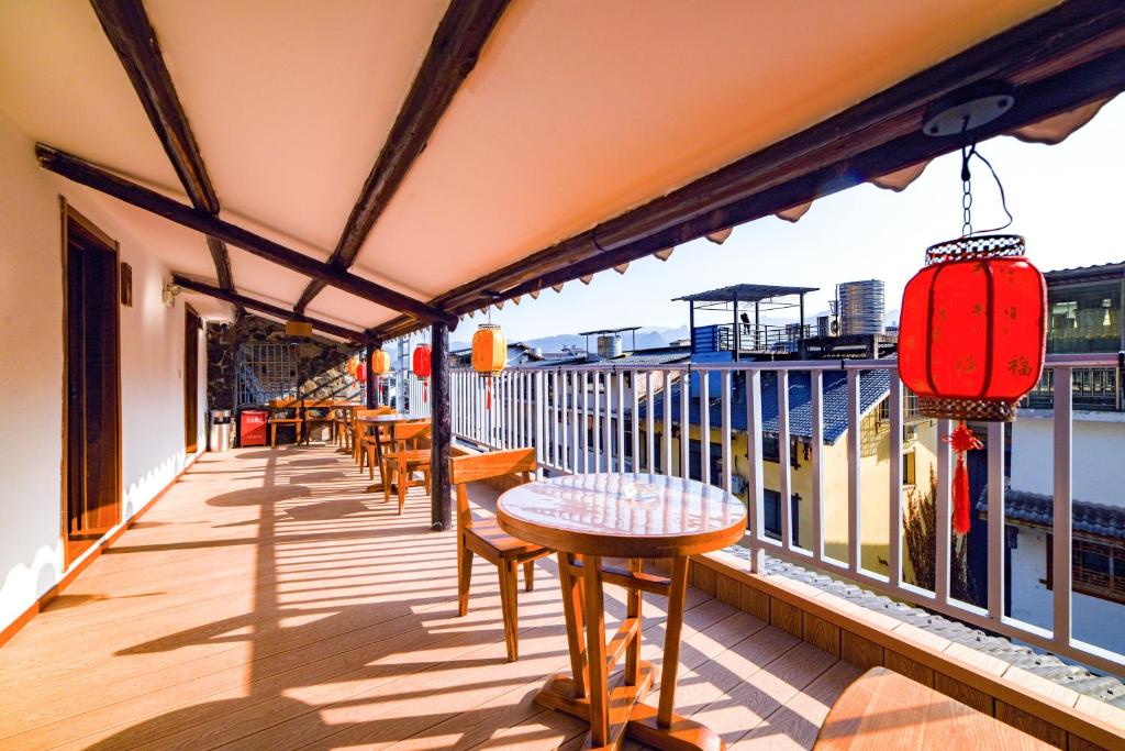Balcony/terrace, Zhangjiajie Destination Youth Hostel in Zhangjiajie