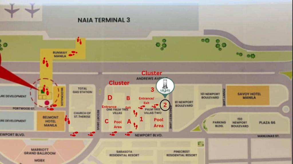 Two Palm Tree Villas Condominium - Studio 1O with Balcony - Across Terminal 3 Airport, Манила