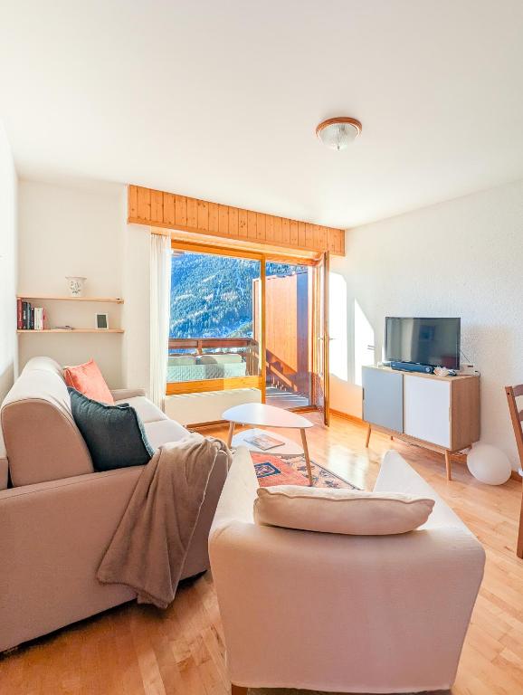 Ovronnaz vue imprenable, terrasse & accès bains, Ovronnaz