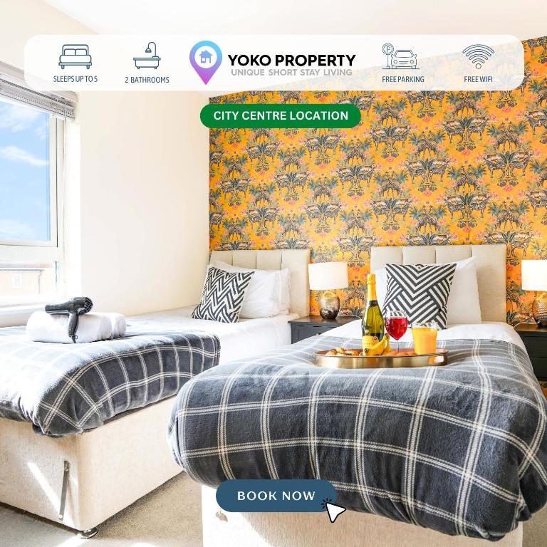 Stylish Canal Side Apartment - City Centre - Free Parking, Balcony, Smart TV, Fast Wifi by Yoko Property, Northampton