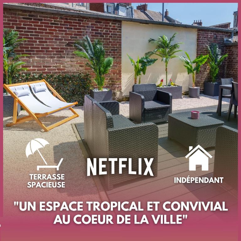 L'Escale Tropicale, appartement indépendant avec terrasse privative, Saint-Quentin