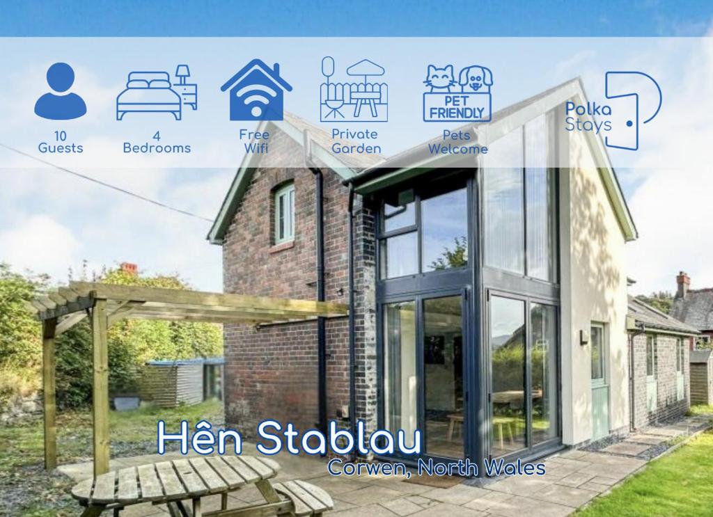 Hên Stablau - Spacious Pet-Friendly Welsh Retreat by PolkaStays, Llanfihangel-Glyn-Myfyr