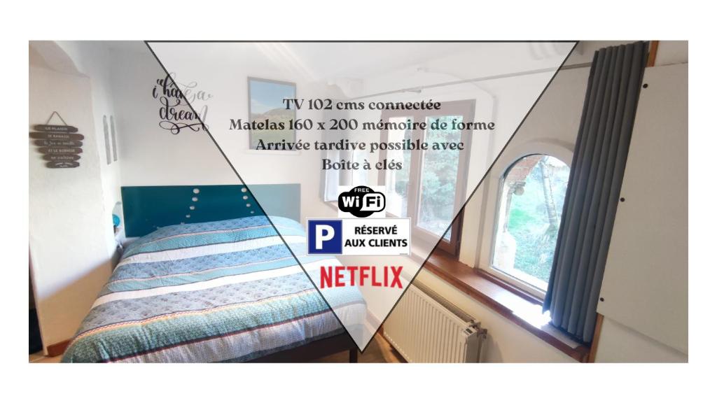 Studio 24m2 cosy classé, lit Queen Size, Netflix, wifi, 400m centre, parking, boîte à clés, Gîtes La Tarine, Albertville
