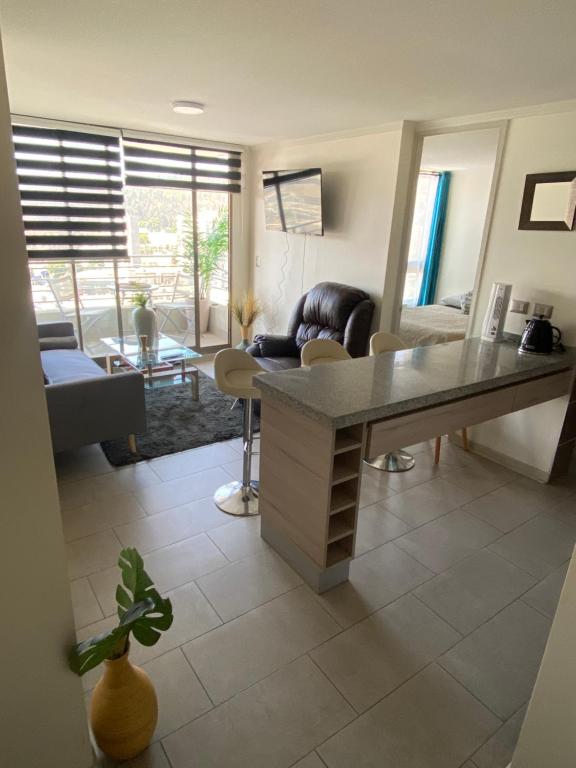Hermoso Departamento con excelente vista, a pasos de la Quinta Vergara, cercano a Reloj de Flores y Playa Caleta Abarca - 5