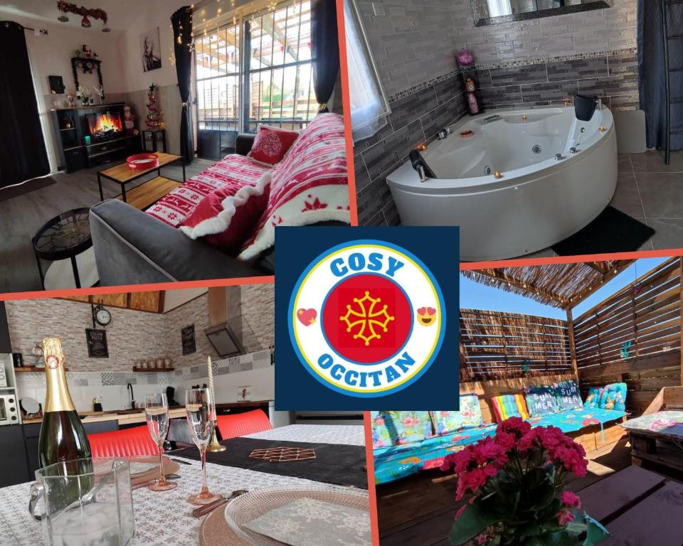 Le Cosy Occitan villa chaleureuse indépendante baignoire terrasse jardin - 1