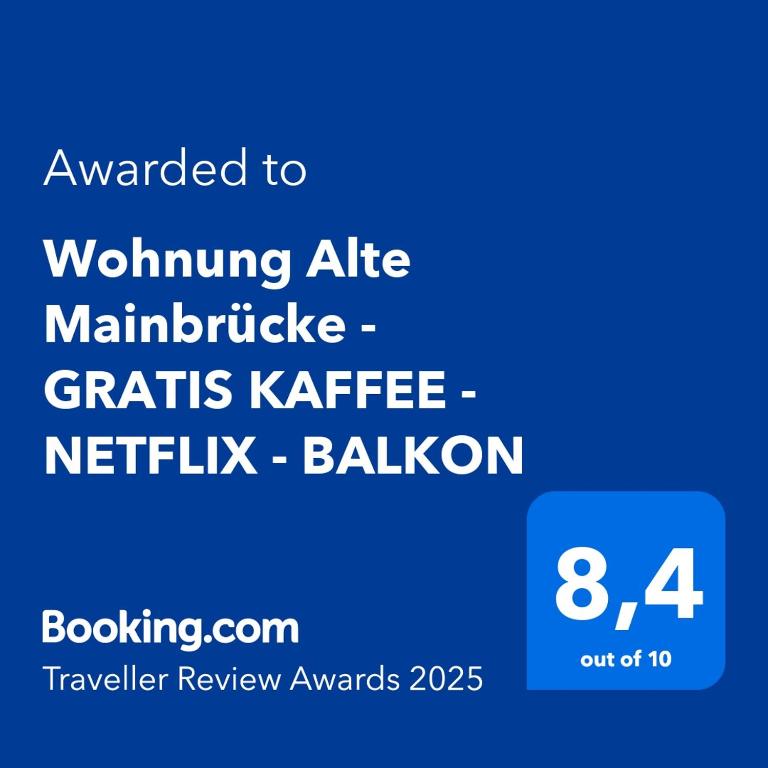 BRÜCKENGLÜCK Alte Mainbrücke - GRATIS KAFFEE - NETFLIX - BALKON - 5