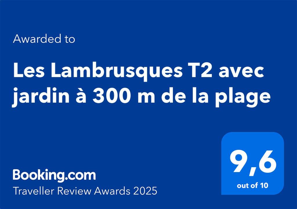 Les Lambrusques T2 avec jardin à 300 m de la plage - 1