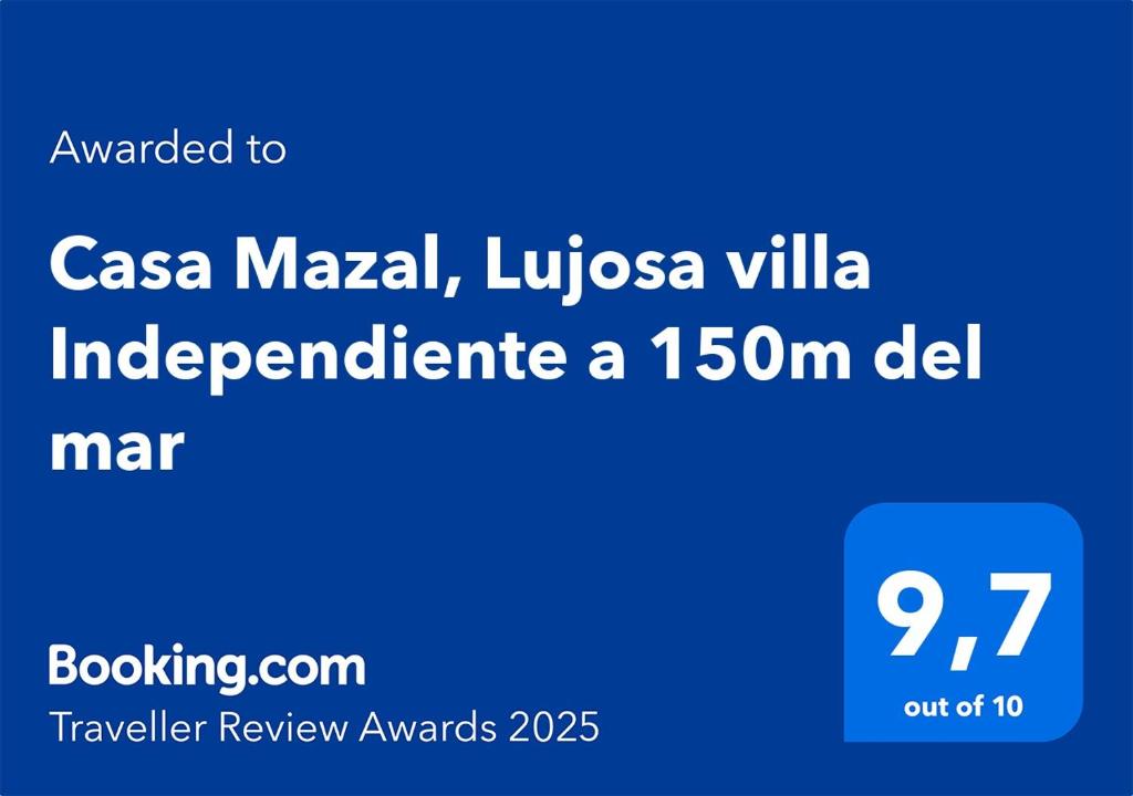 Casa Mazal, Lujosa villa Independiente a 150m del mar - 2