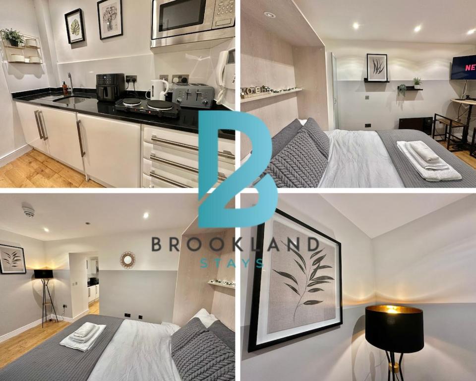 Studio Flat by Brookland Stays Serviced Accommodation Short Lets Leeds with Free WiFi, Central Station