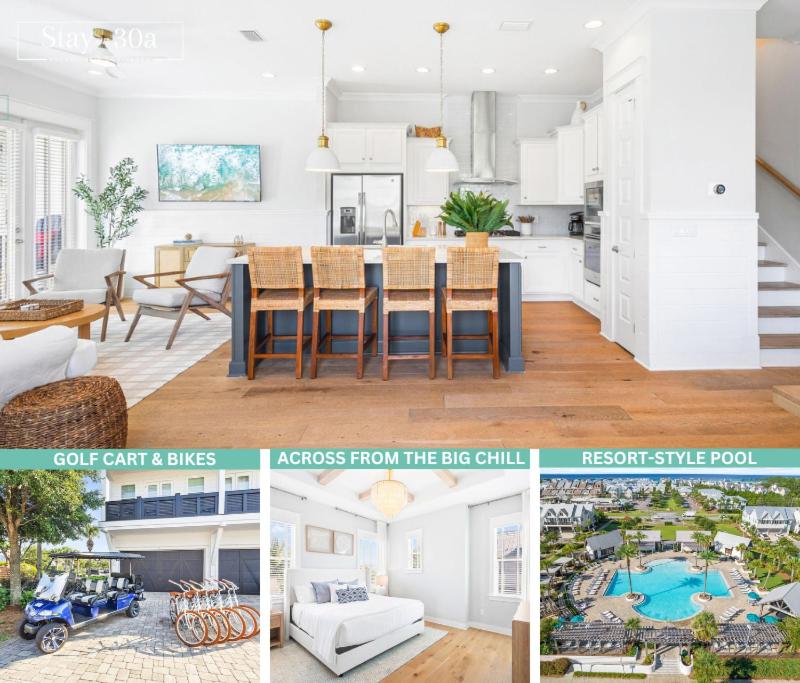 30A Seaside Escape by Stay on 30a - Pool, Bikes, Golf Cart, Inlet Beach