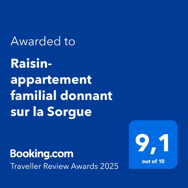 Raisin- appartement familial donnant sur la Sorgue - 2