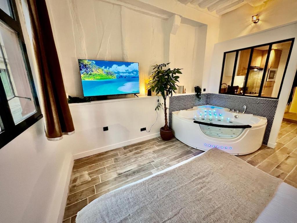 Le Spa Corneille - Jacuzzi, Sauna & Parking par Rouen Atypique - 5