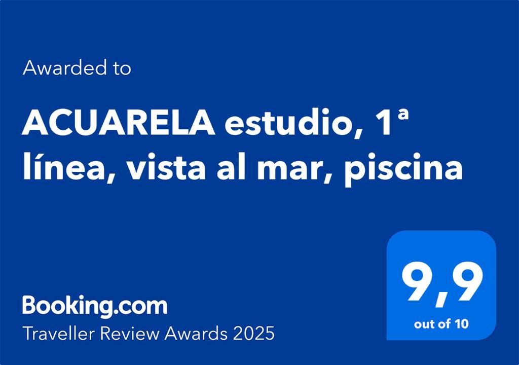 ACUARELA estudio, 1ª línea, vista al mar, piscina - 2