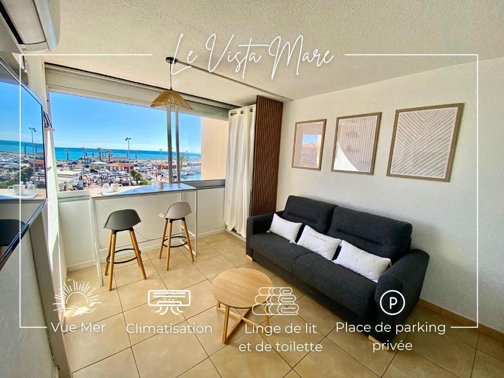 Le Vista Mare - Vue port avec place de parking - 1