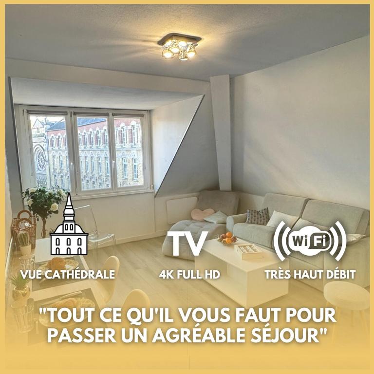 Magnifique Appartement Vue Cathédrale, Amiens