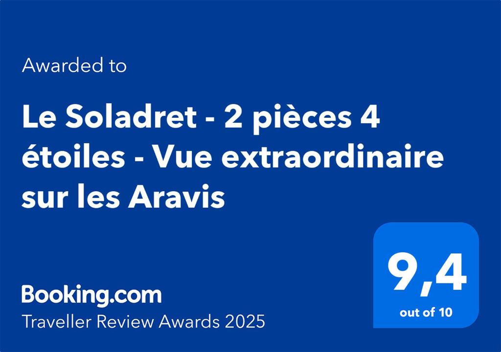 Le Soladret - La Clusaz - Vue extraordinaire sur les Aravis - 4 étoiles - 3