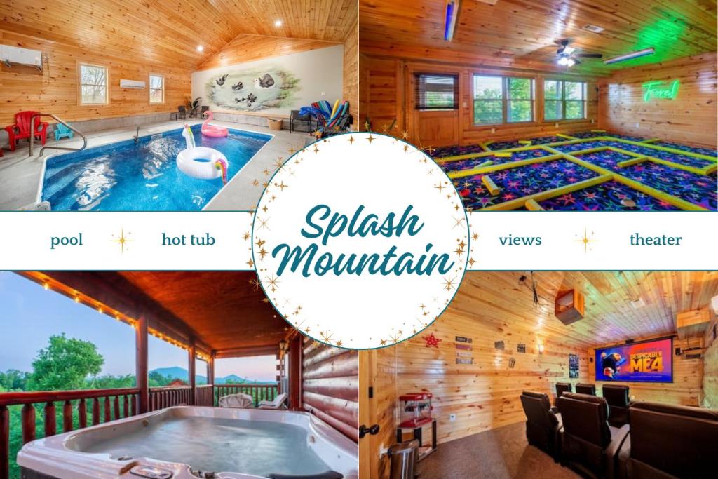 Splash Mountain Amazing Views, Prv Indoor Pool, Mini Golf, Theater Rm, Sevierville