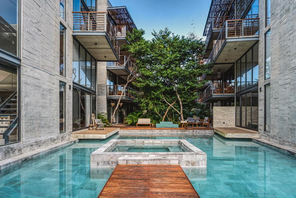Classy 1BR on Private Cenote Big Gym Roof Pool - 5
