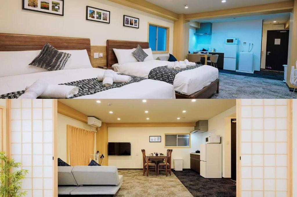 Spacious apartment interior for families