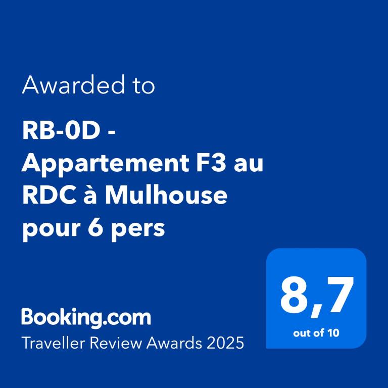 RB-0D Joli 3 pièces tout équipé au RDC - 1 à 6 pers - 5