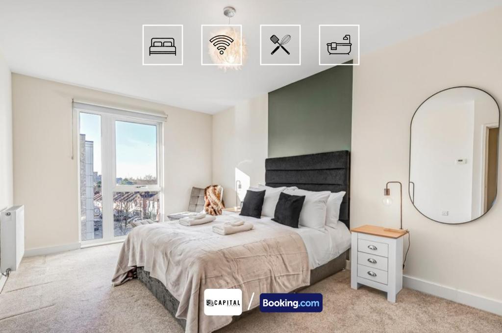 Last-Minute Specials l 1 Bed Apt, Luxury Balcony By Capital Retreats Short Lets & Serviced Accommodation in Colindale With Free WiFi, Hendon