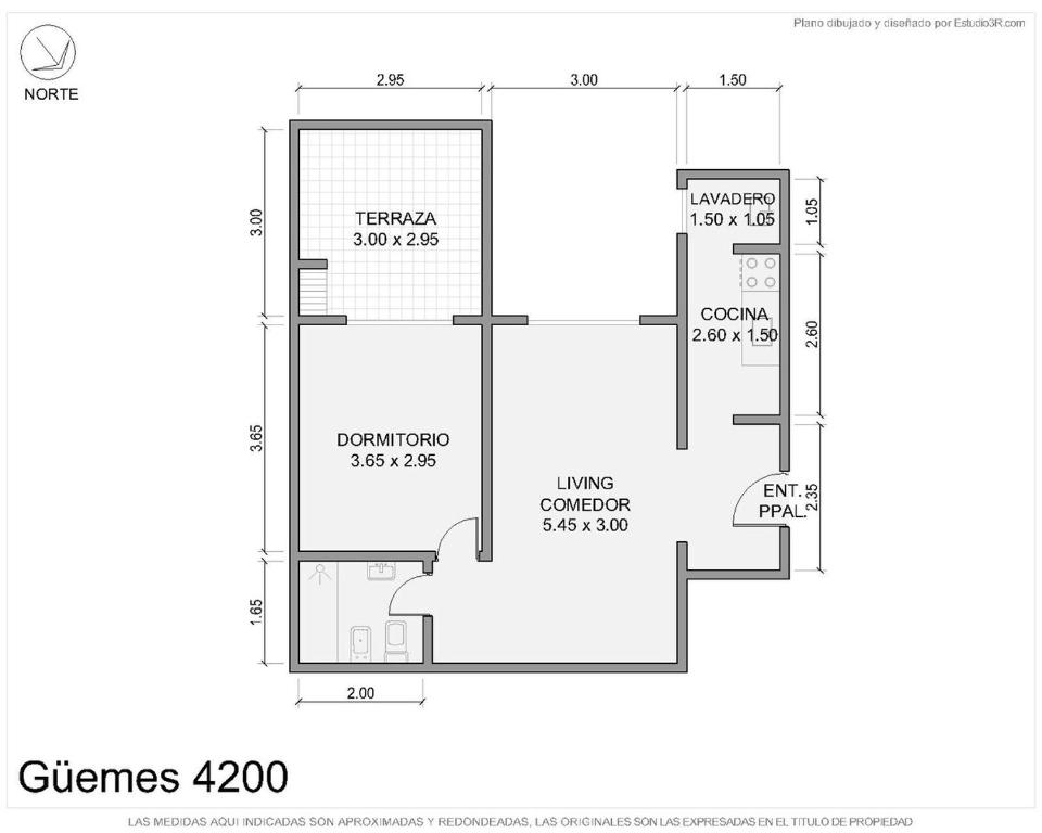 Moderno 1 dormitorio palermo SOHO con patio privado - 3