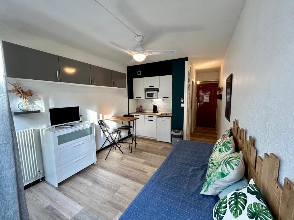 AStudio Lumineux à la plage, situation idéale commerces, bateaux ,restaurant à 20 m , Plage à 50 m, idéal pour un séjour reposant, Mauguio