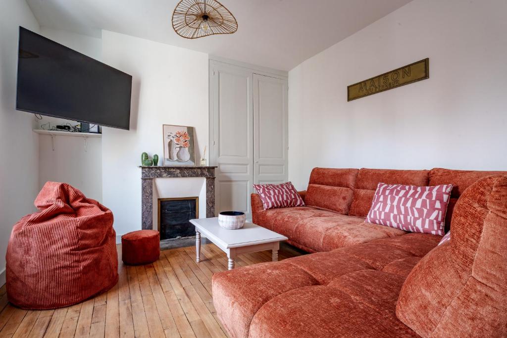 Maison clim jardin parking Tours centre 8 personnes 4 chambres - 2