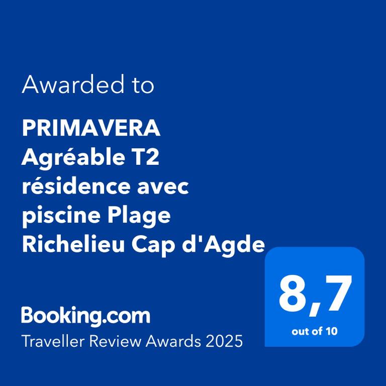 PRIMAVERA Agréable T2 résidence avec piscine Plage Richelieu Cap d'Agde - 2