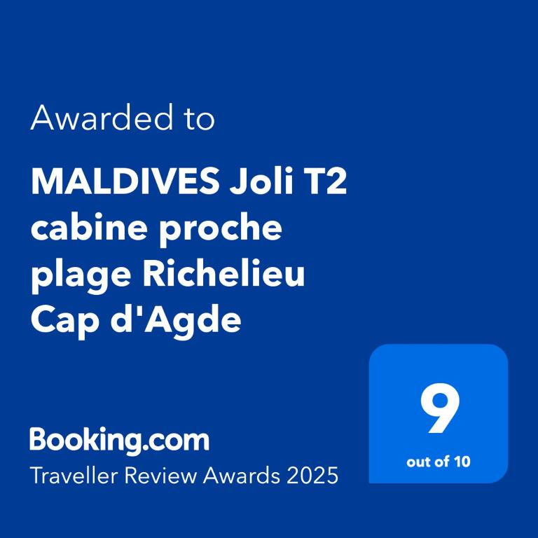 MALDIVES Joli T2 cabine proche plage Richelieu Cap d'Agde - 2