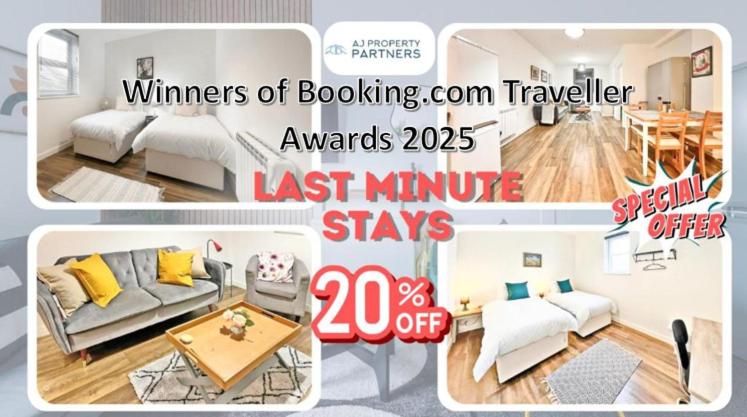 Premium Offer l Last-Minute Escape l AJ Properties l High Street Cheltenham l Parking l Ideal for Short or Long Stays - Town Centre Apartment, 4 Beds, 1 Bathroom, Cheltenham