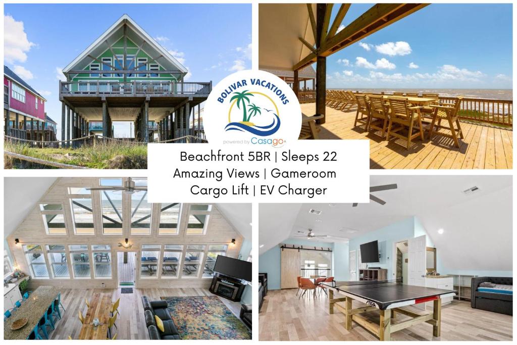 Serenity by Bolivar Vacations! Beachfront & Gameroom, Bolivar Peninsula