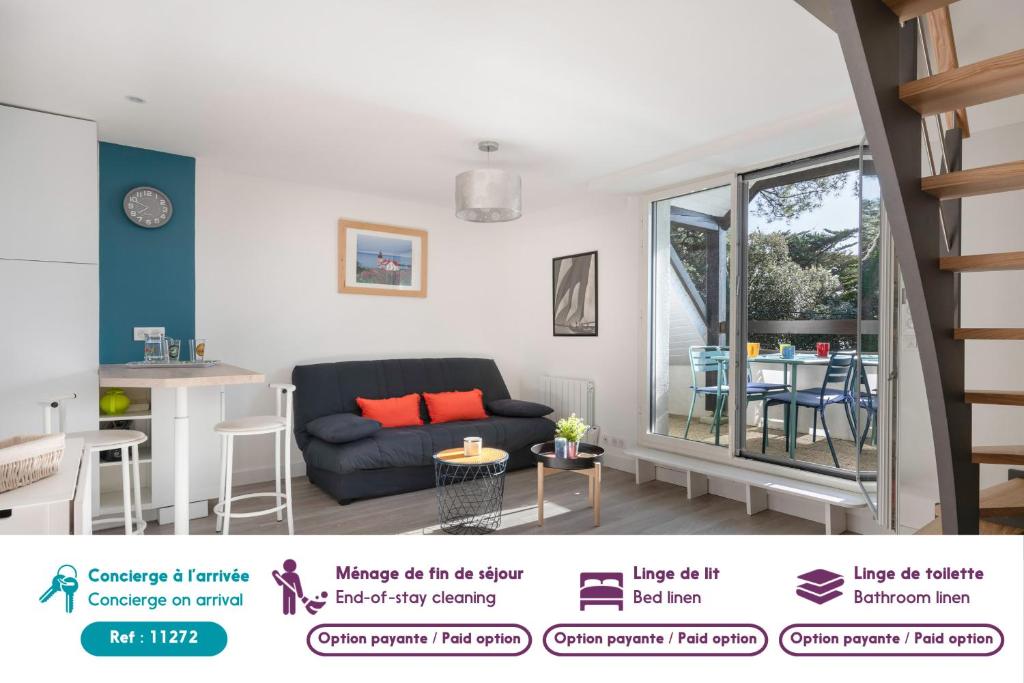 Appartement face mer, balcon, plage à 50 m, 4 pers - 2