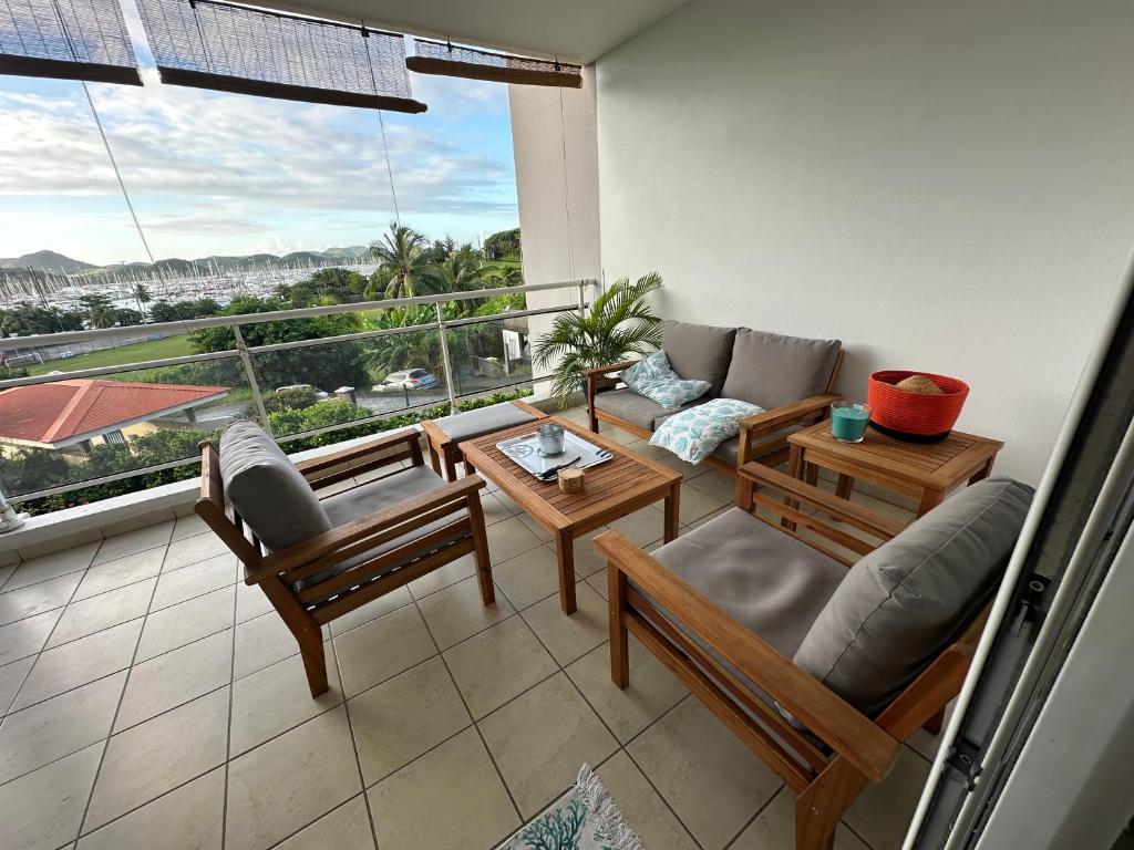 Apartment T3 Marina View, Le Marin