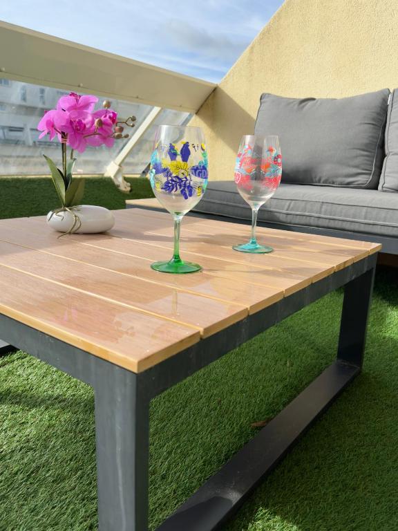 Luxuria - Heliopolis C - Sauna infrarouge - Clim - Parking - Village naturiste - Vue mer - Histoire de clés - 3