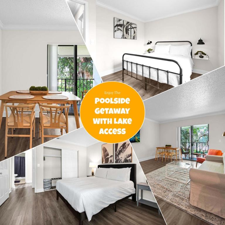 Serene Poolside Getaway Lake Access Parking, Boca Raton