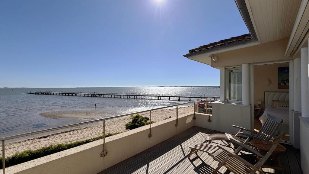 Villa front Bassin, accès plage privée, piscine - 5