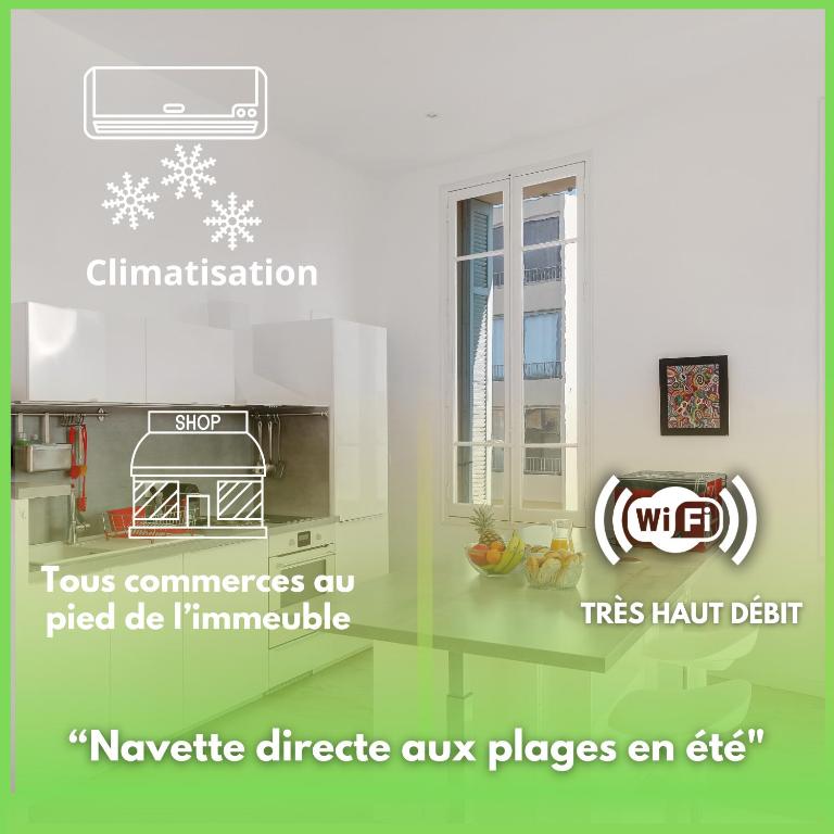 Spacieux T2 face à la Gare Hyères - Fibre - Park Gratuit Proche - Clim - 5