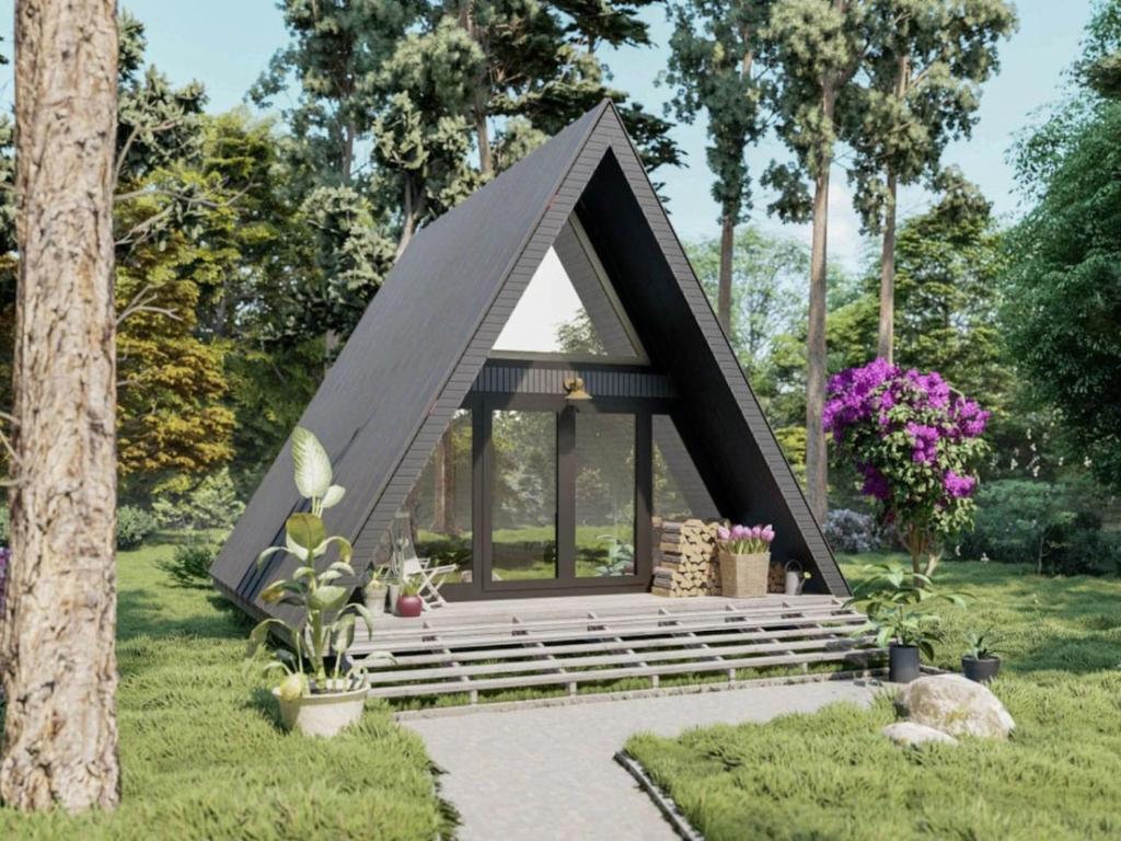 Creekside Luxe A-Frame Tiny Cabin 3, Oakwood