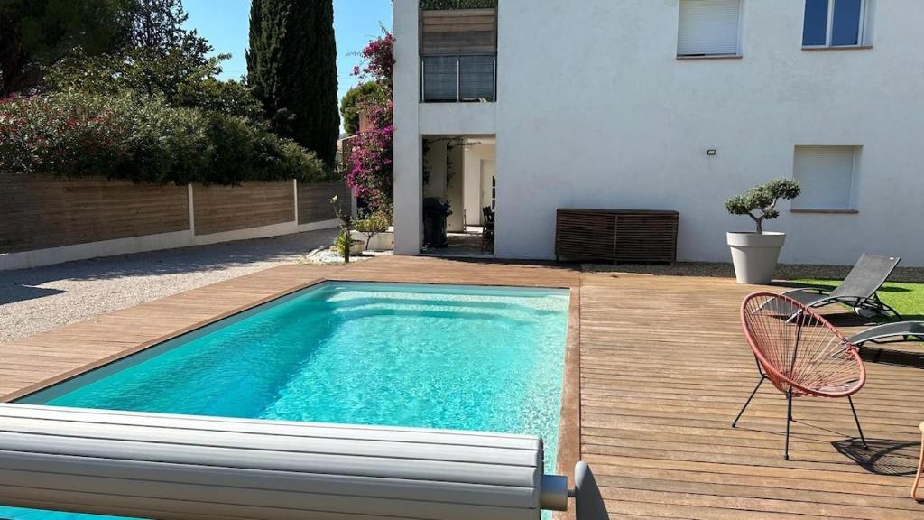 Villa Ali avec piscine et Jacuzzi a450m du la mer 3chambres 2sdb - 3