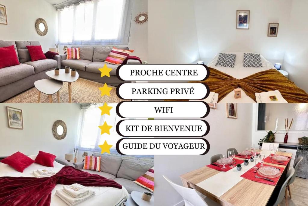 Les 3 Piliers grand T2 confortable avec parking - 3
