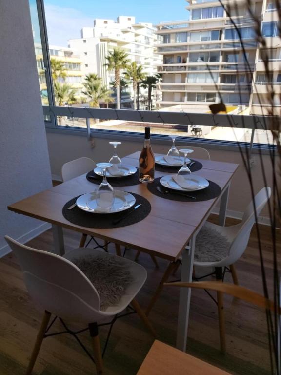Les Palmiers Appartement 4 personnes 50m De La Plage Parking - 2