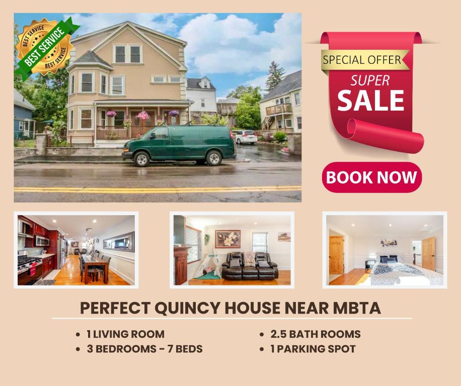 383 - 3BR Quincy - Chic House near Adams Park, Quincy