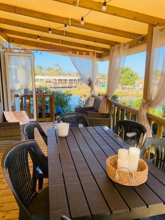 Mobilhome 8 personnes cosy tout équipé avec vue sur bassin, cap ferret - 4