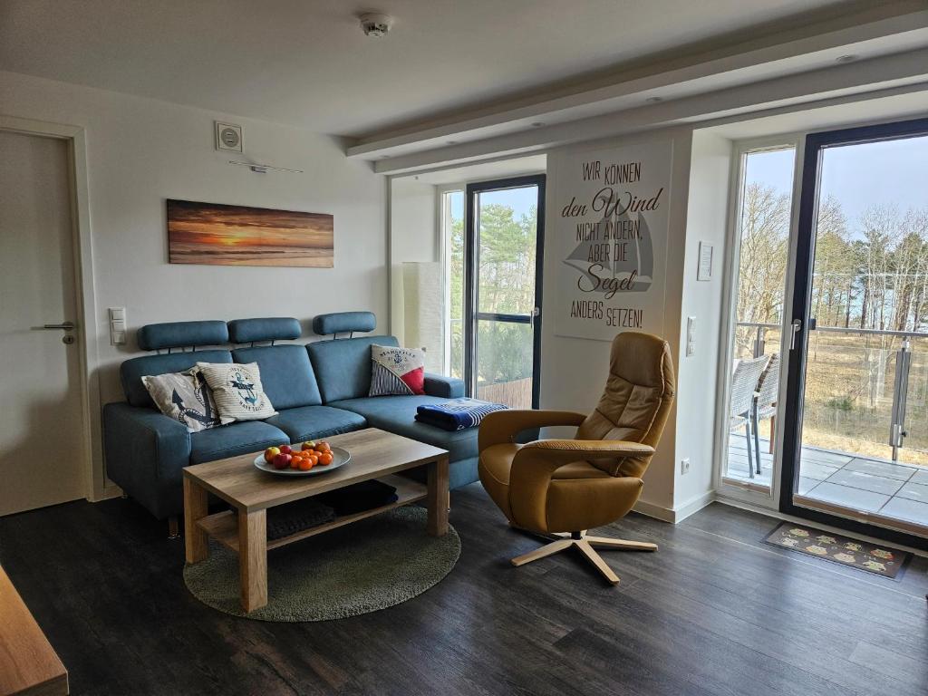 Ankerplatz am Südstrand, Fewo mit 2 Schlafzimmer und eigenen Strandkorb, Binz