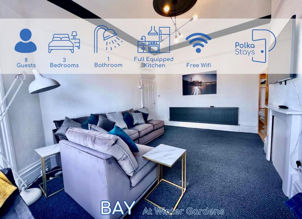 PolkaDot Winter Gardens - Large Modern Apartments in Blackpool by PolkaStays, Blackpool