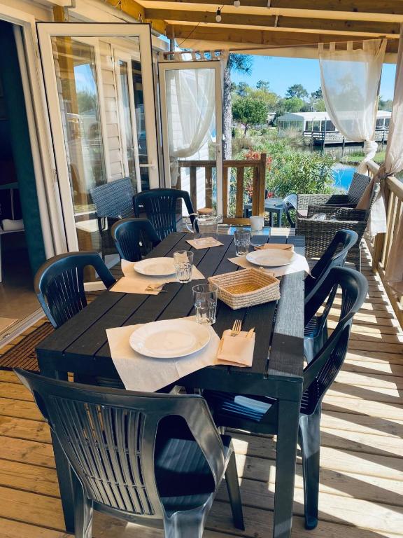 Mobilhome 8 personnes cosy tout équipé avec vue sur bassin, cap ferret - 5