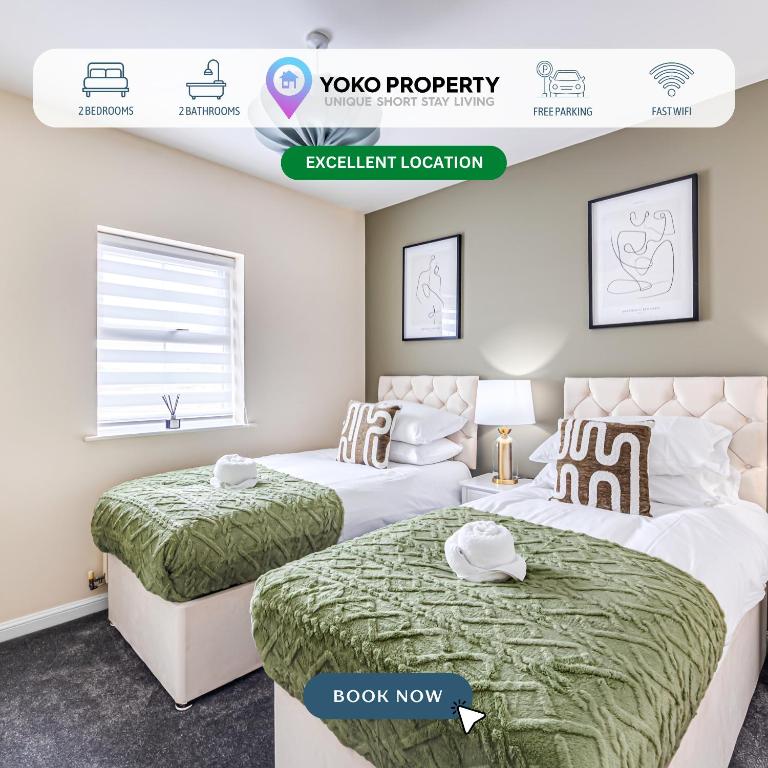 Stylish Apartment - 4 minutes to Town Centre - Private Parking, Self-Check-In, Fast Wifi and Smart TV by Yoko Property, Aylesbury