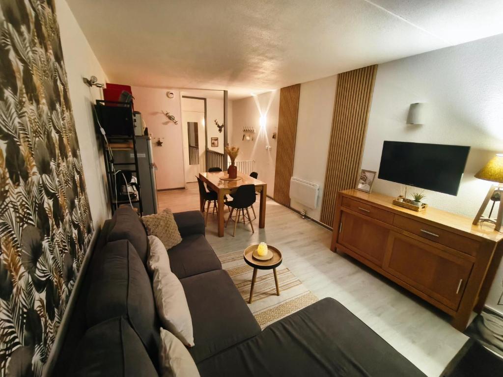 Apt T2, 34m2, pied de piste, 4 à 6 pers, 1 chambre, parking privé sousterrain, La Mongie